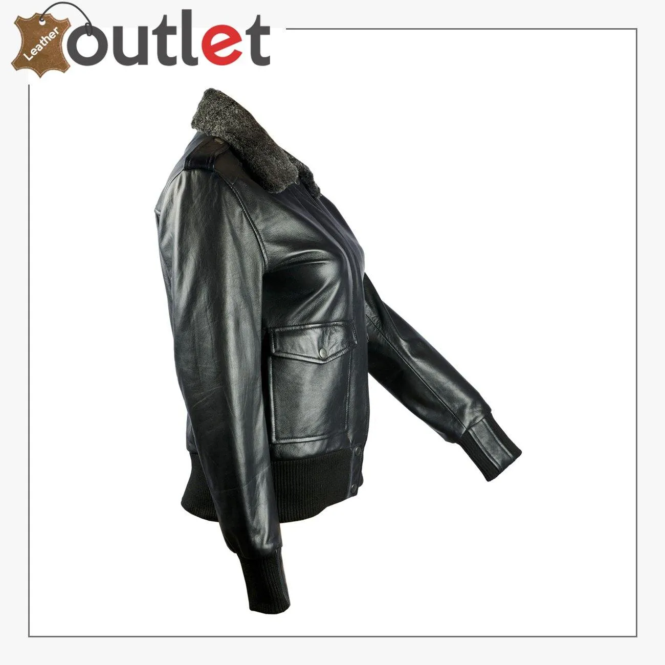 Sundance Shearling Black Bomber Womens Leather Jacket