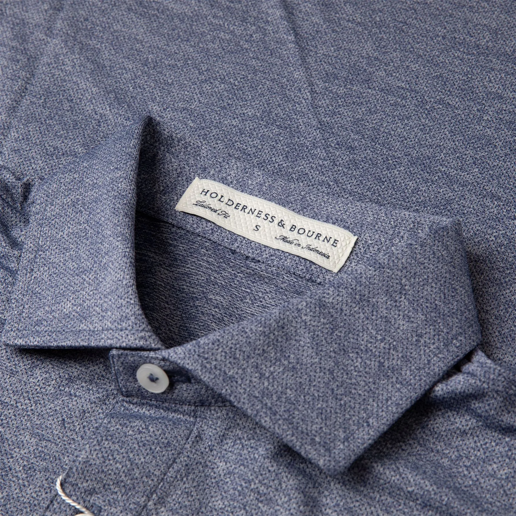 The Bradley Polo Heathered Navy - AW24