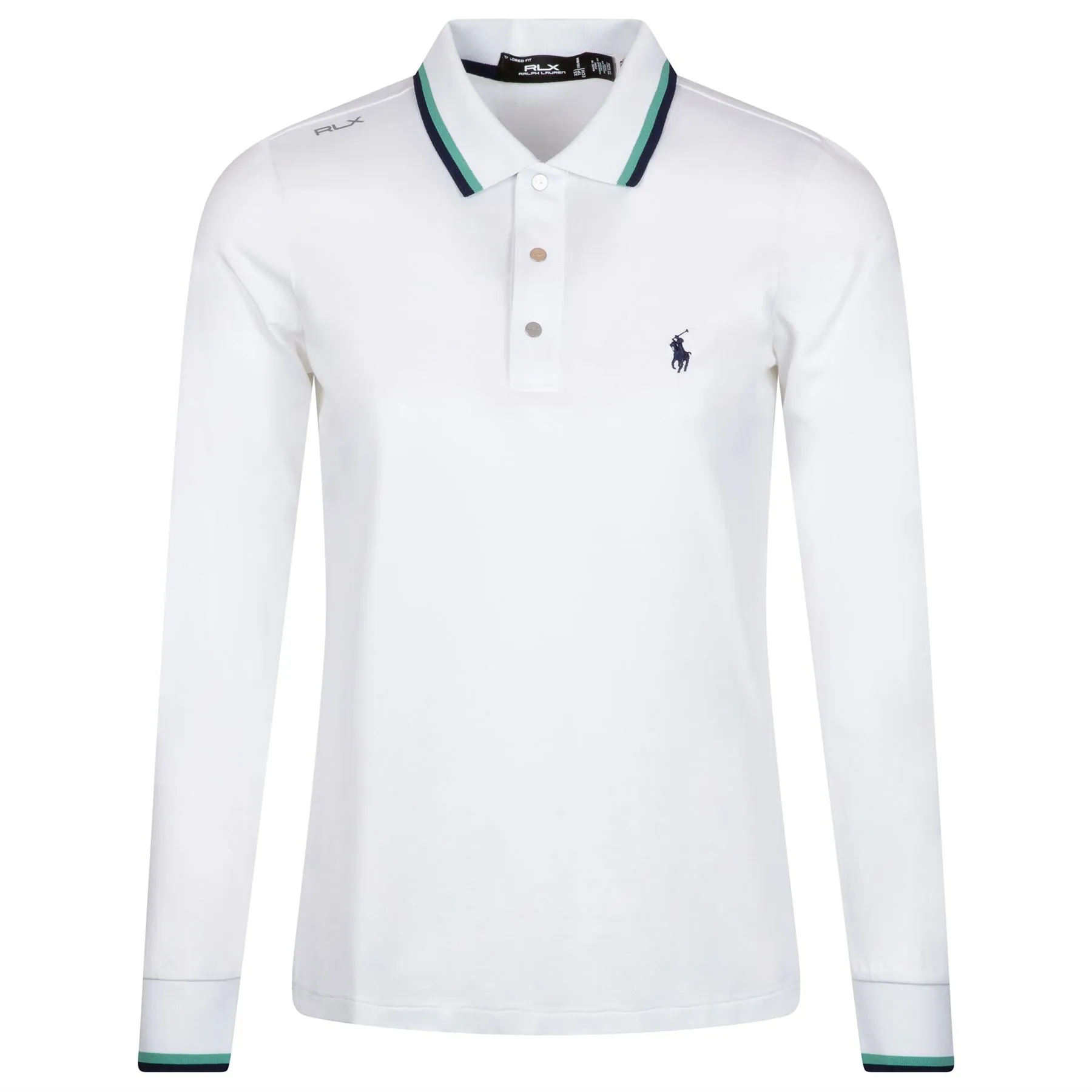 Womens RLX Tour Pique Polo Ceramic White Multi - AW24