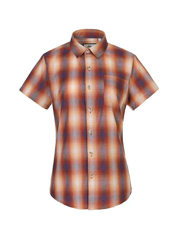 Women's Short-Sleeve Plaid Shirt