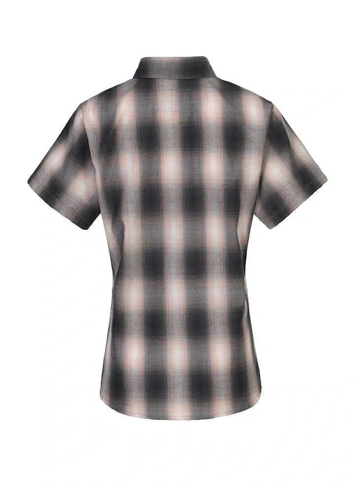 Women's Short-Sleeve Plaid Shirt